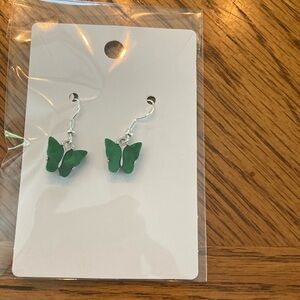 “Green Butterfly” earrings.